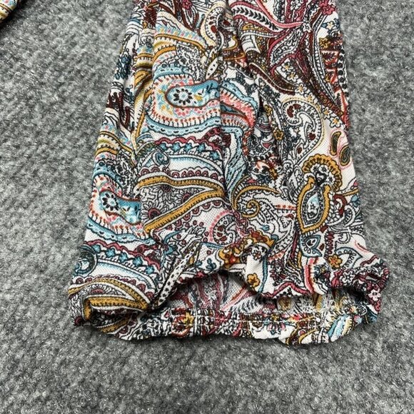 Per Seption Concept Dress Womens M Multicolor Paisley Fit & Flare Tassels - Picture 7 of 11